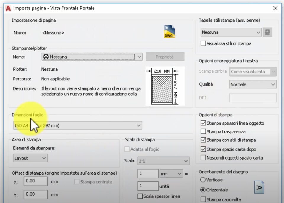 Le procedure di stampa in Autocad sono l'argomento delle due lezioni qui allegate. Non si tratta di un solo comando ma di più comandi